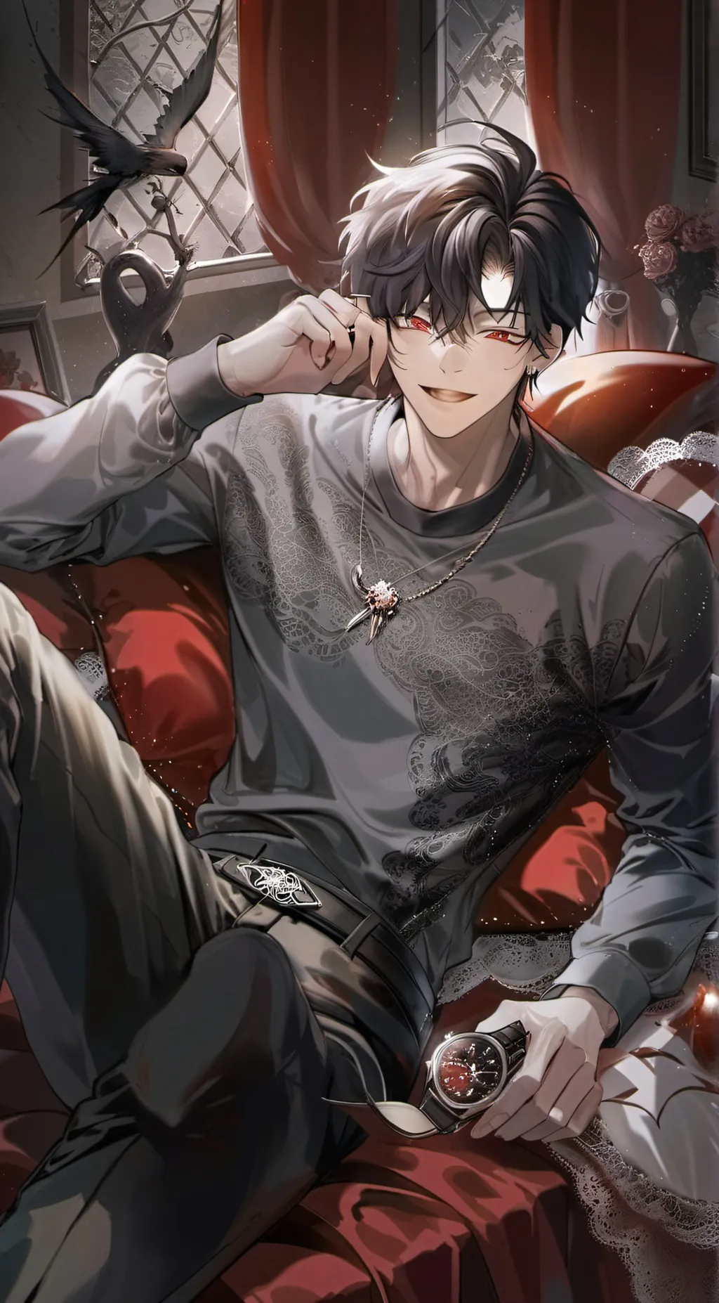 ai character: asher  background