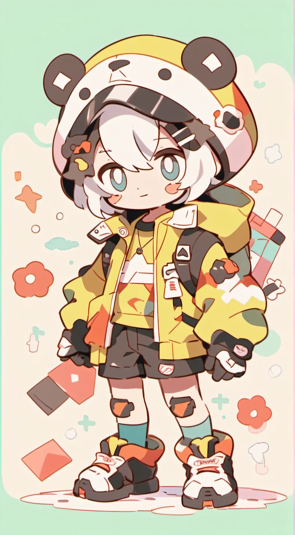 ai character: ur kid self...  background