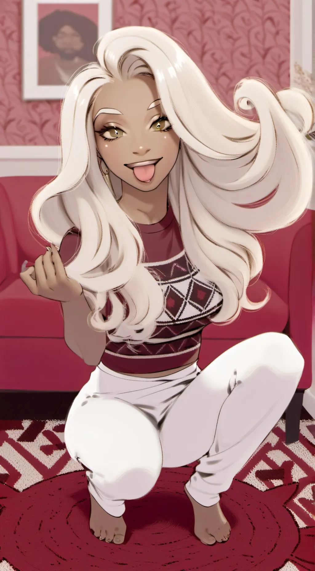 ai character: black girl  background