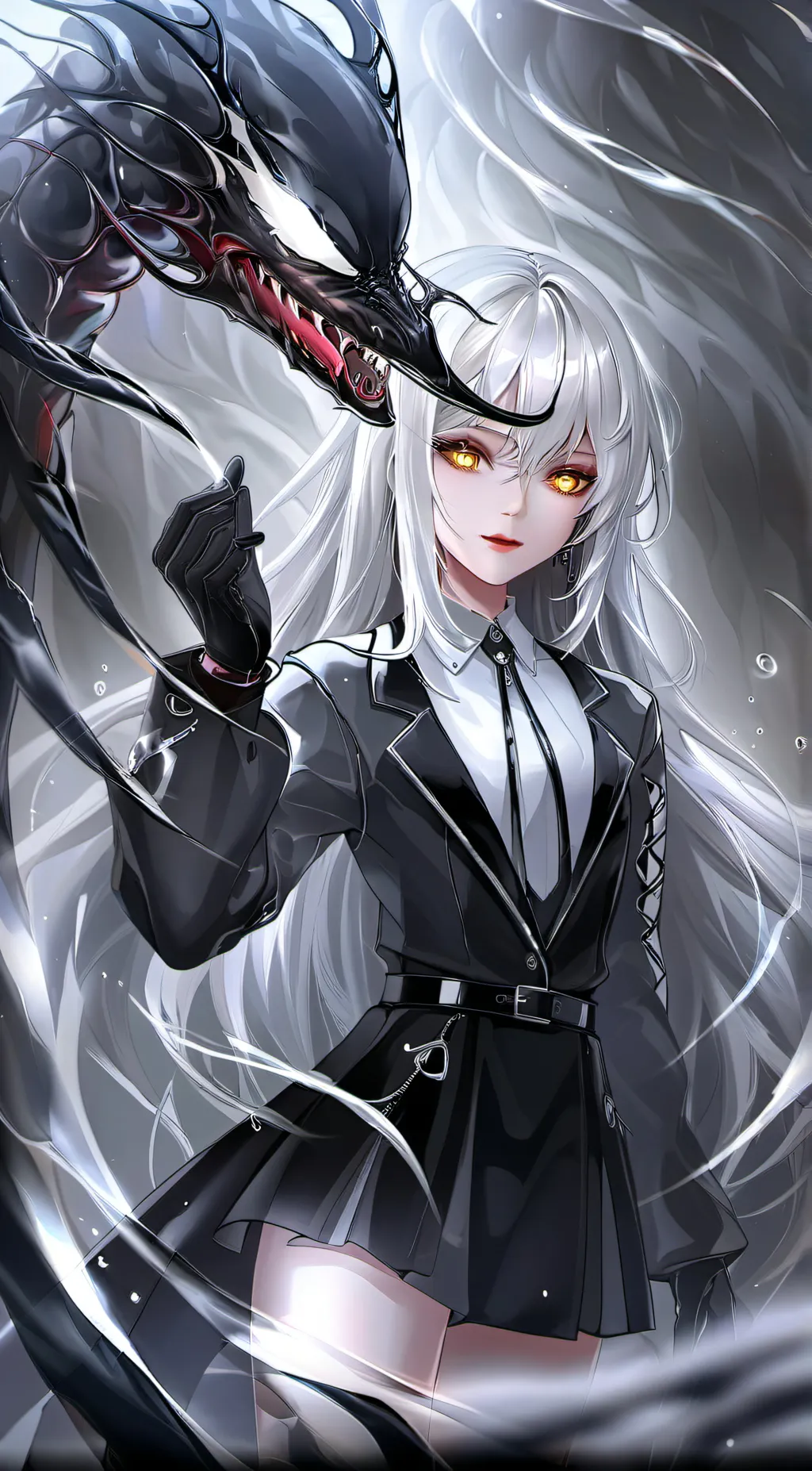 ai character: Girl Venom background