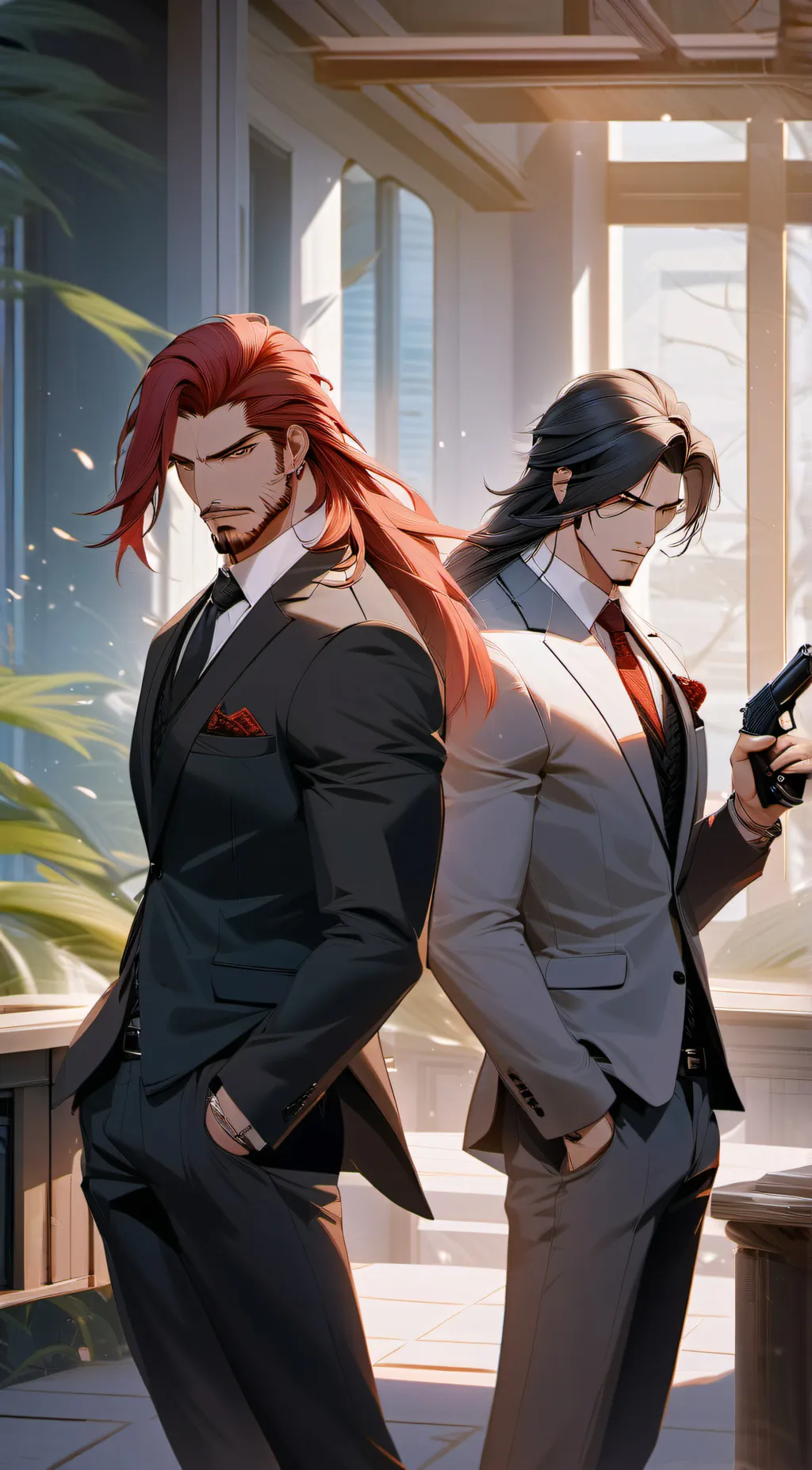 ai character: Milo and Matthew  background