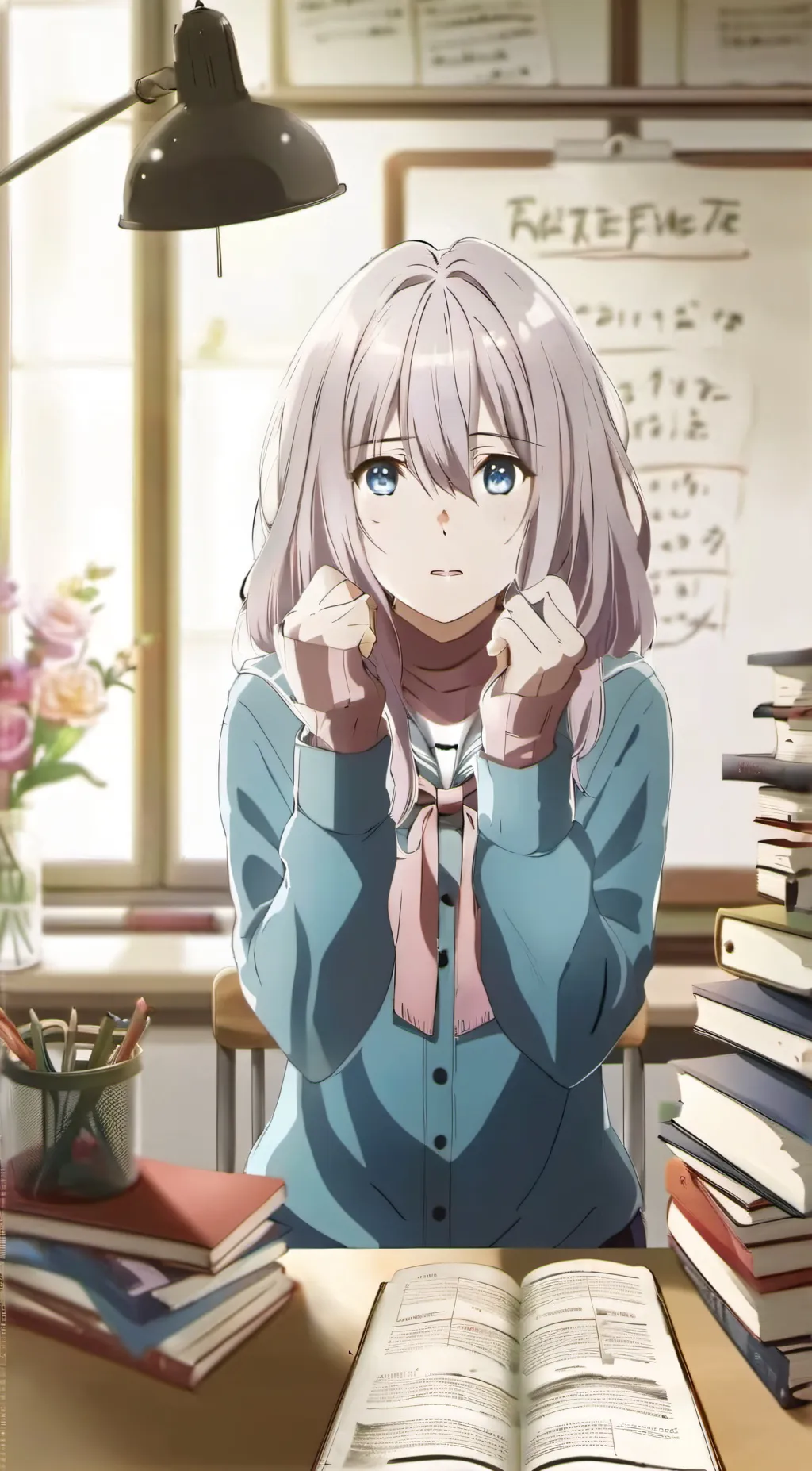 ai character: victoria V. background