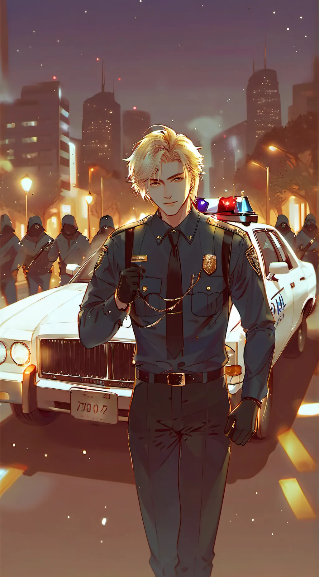 ai character: Cop Leo X Mha background