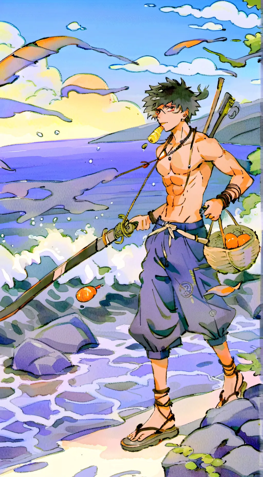 ai character: Deku x Bakugou background