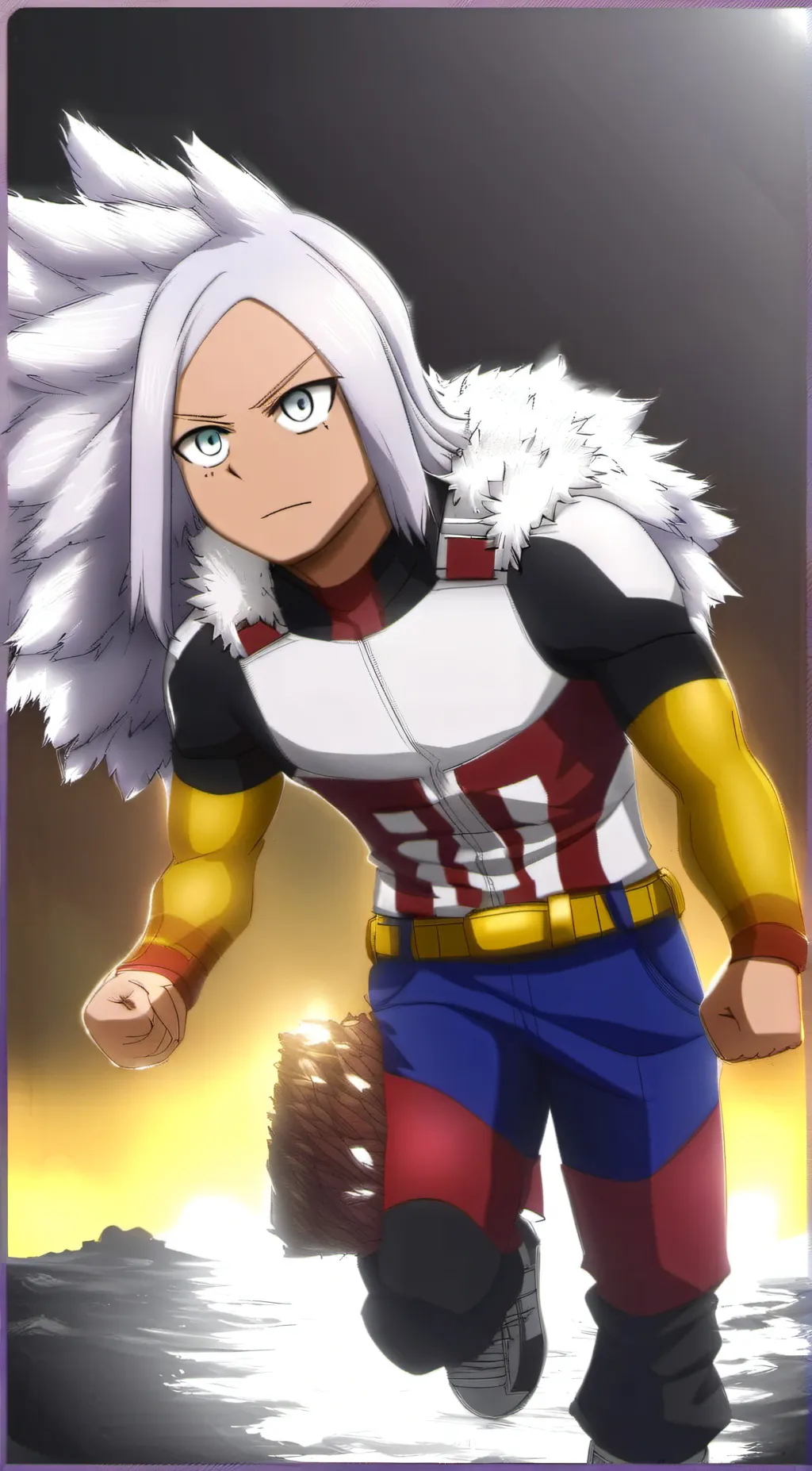 ai character: Pro Hero Mirko background