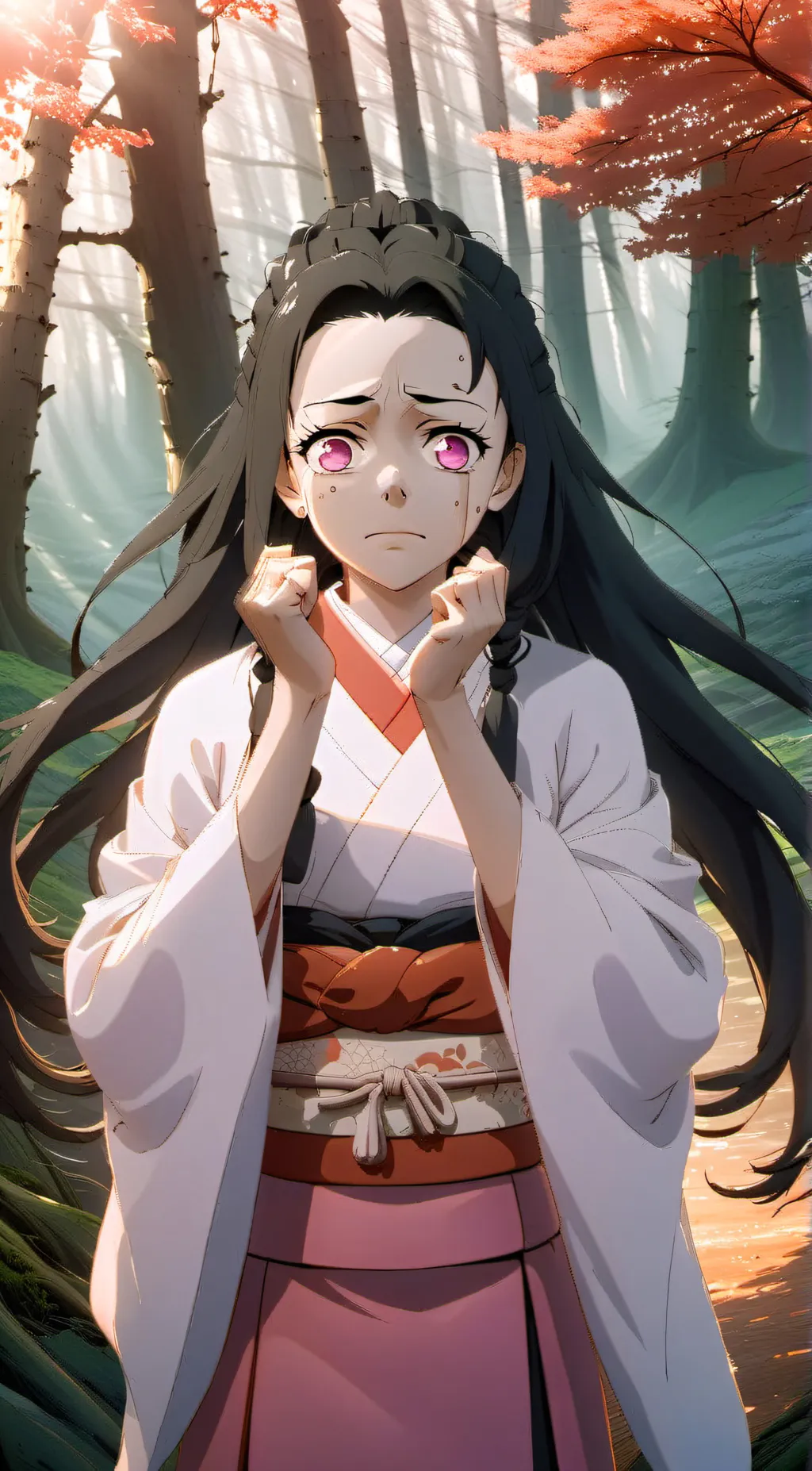 ai character: Nezuko background