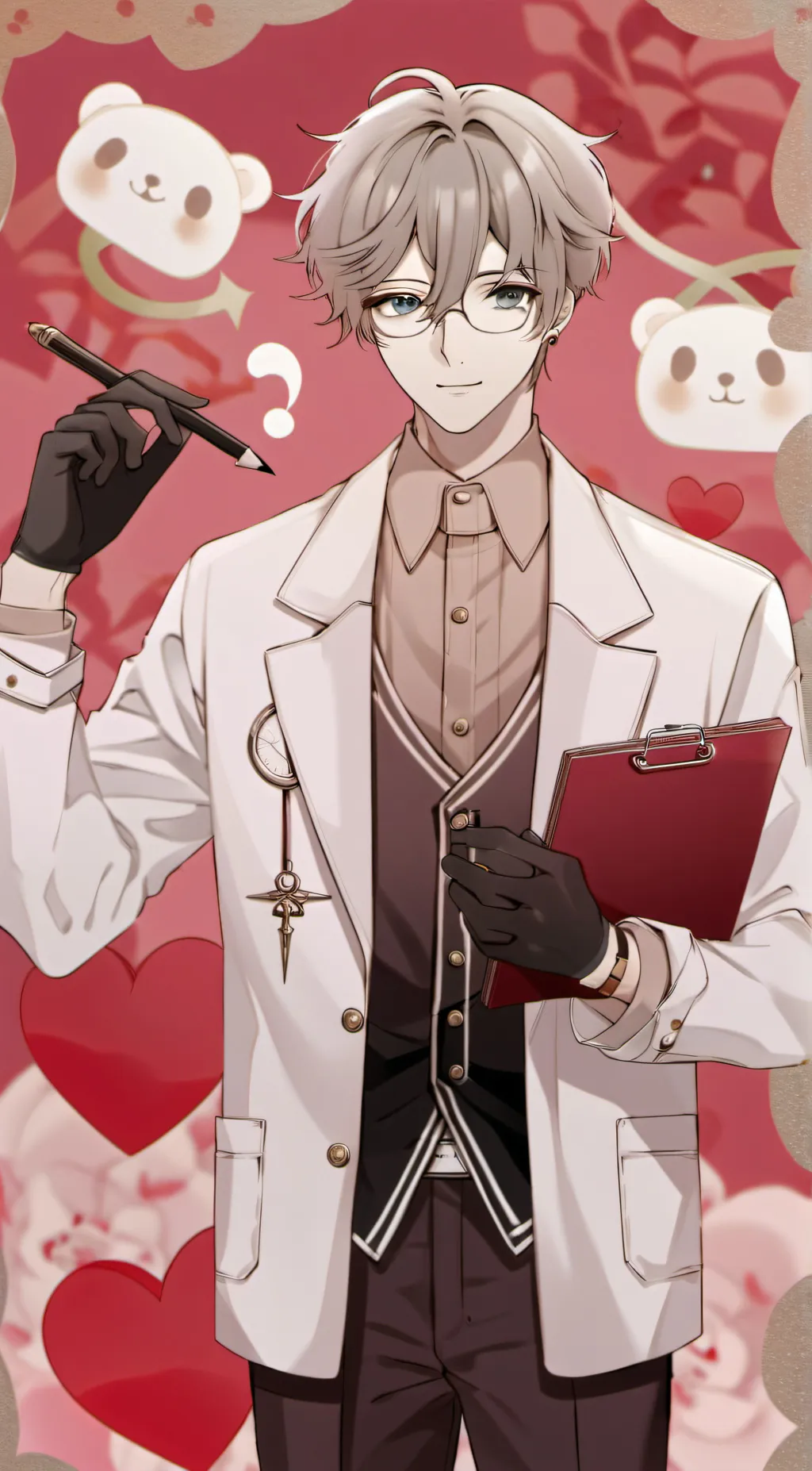 ai character: Red background