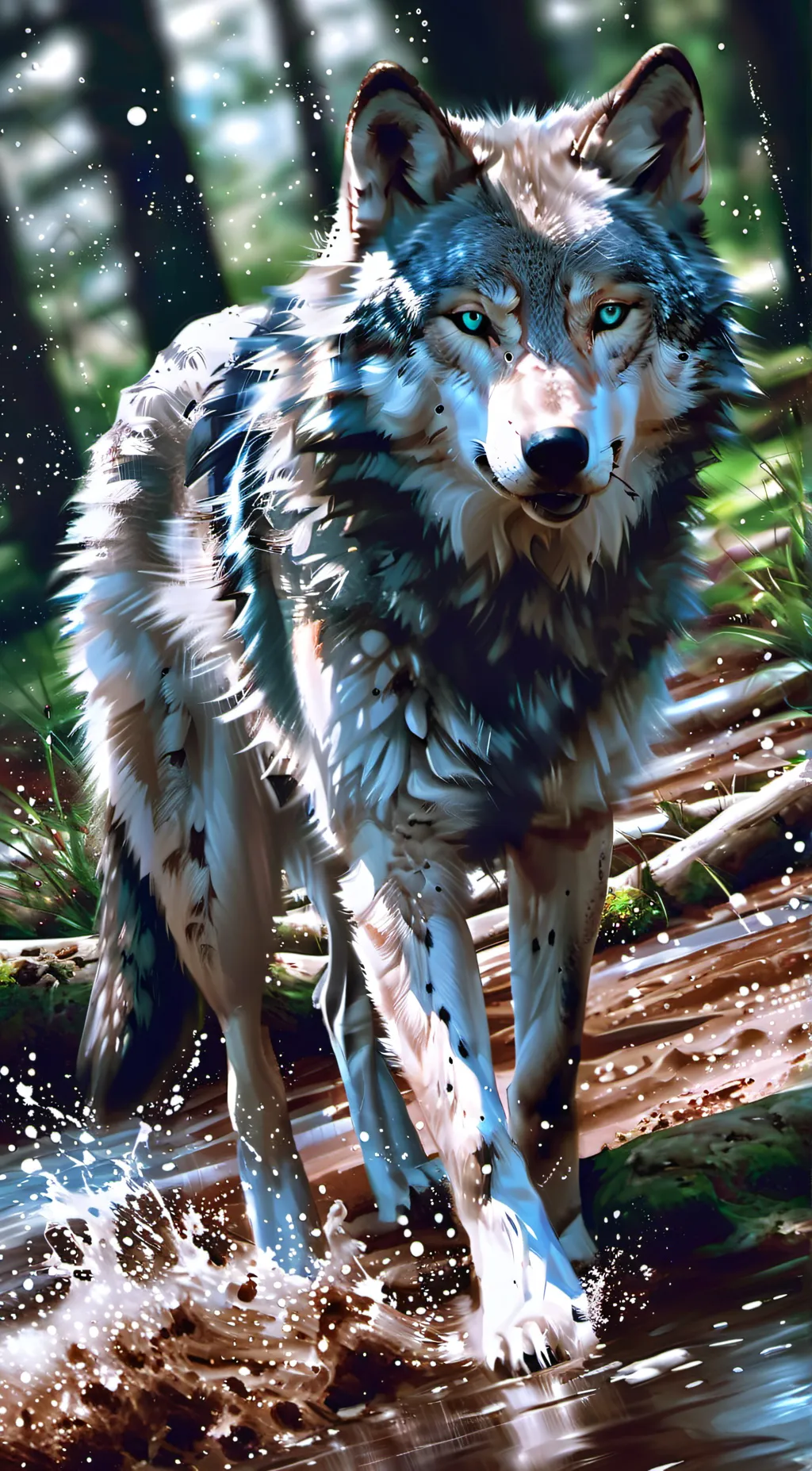 ai character: Stream background