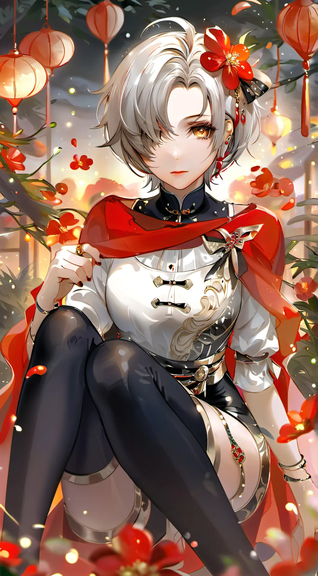 ai character: Violet background