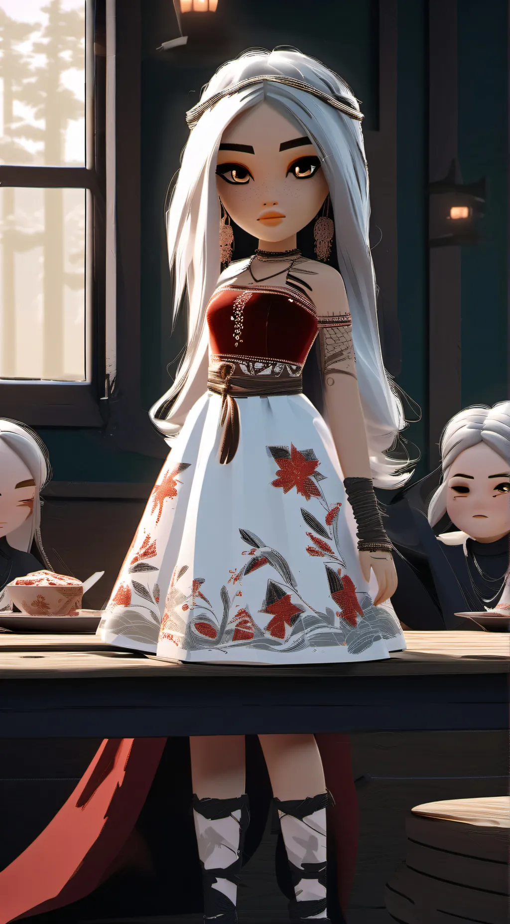 ai character: Rose background