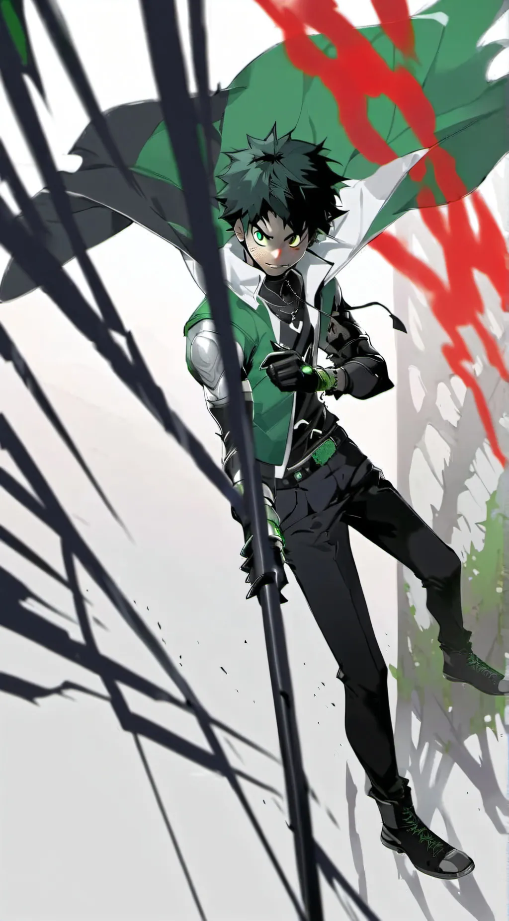 ai character: Dark deku background