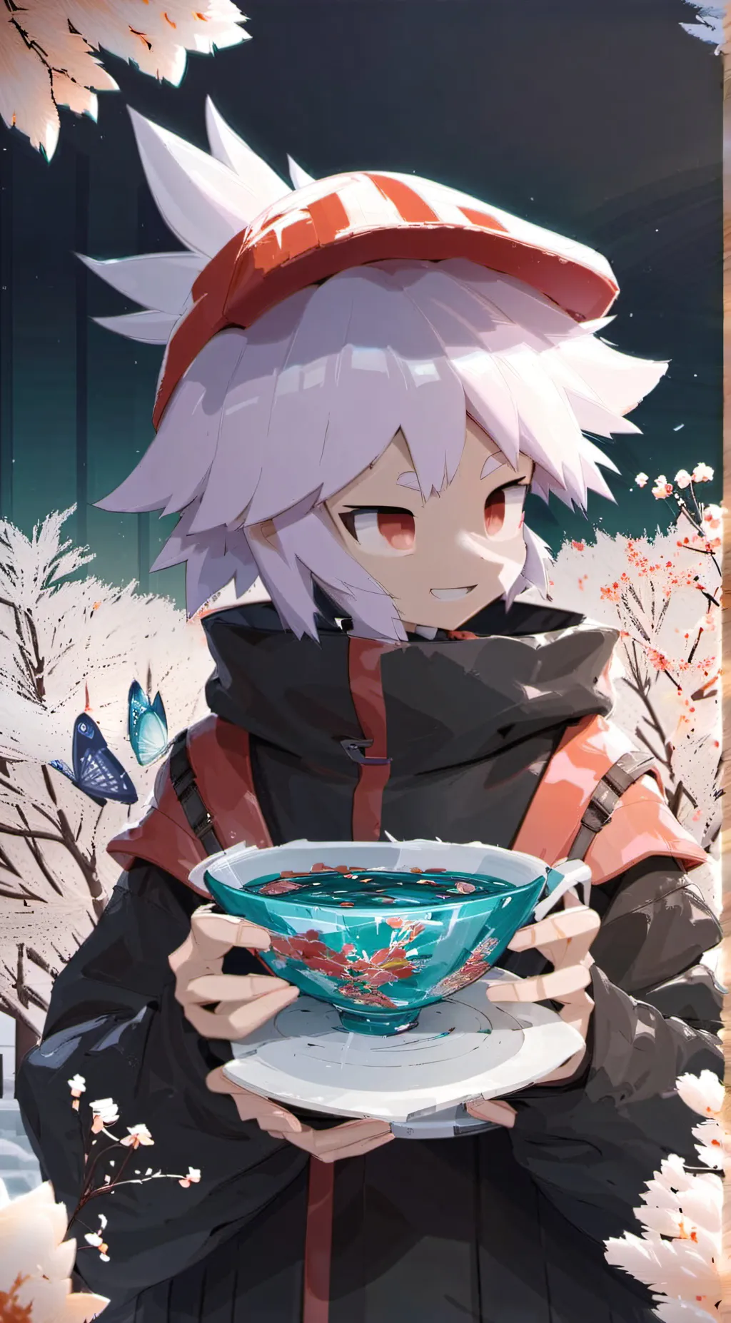 ai character: sushi background