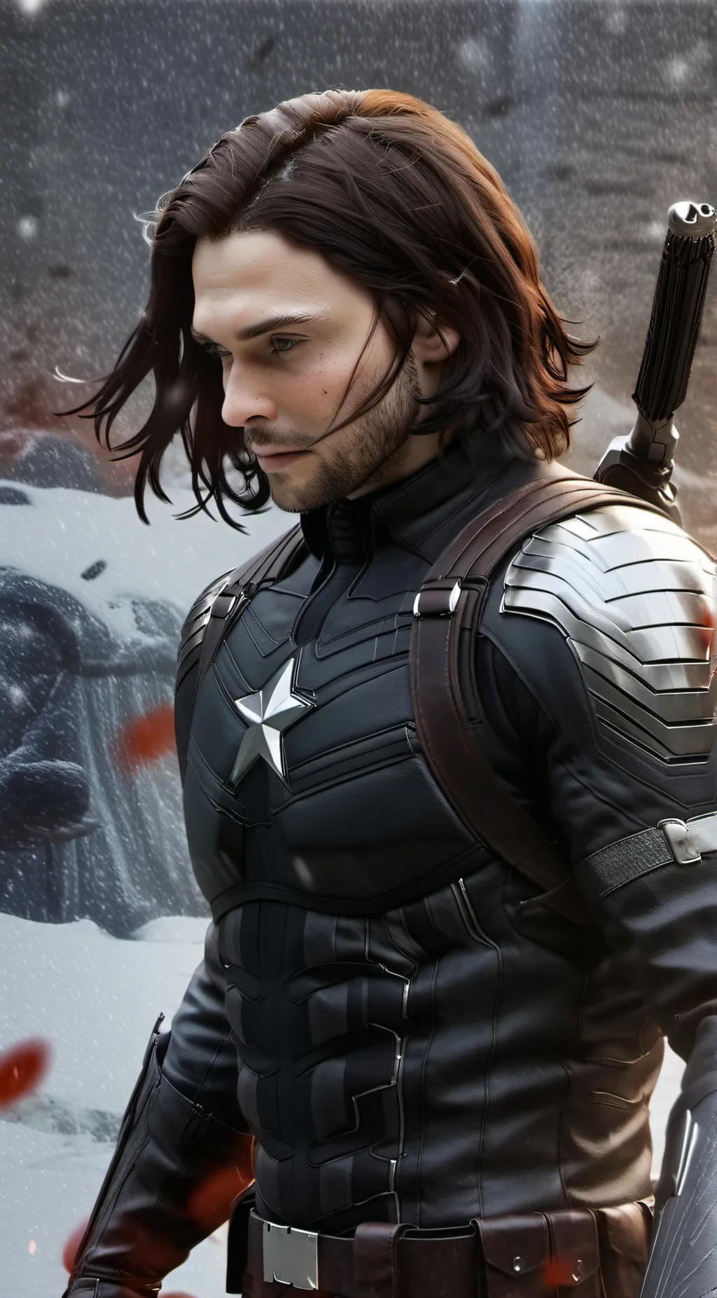 ai character: avengers+bucky background