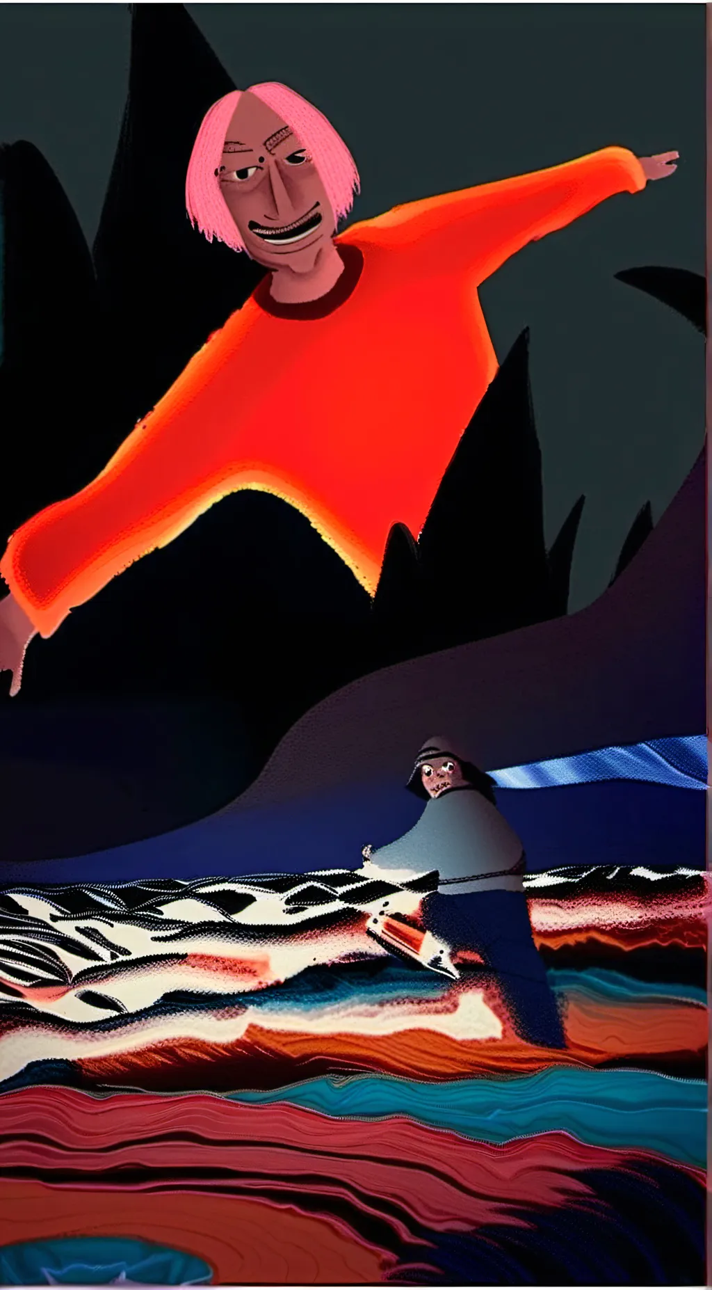 ai character: Alastor and husk background