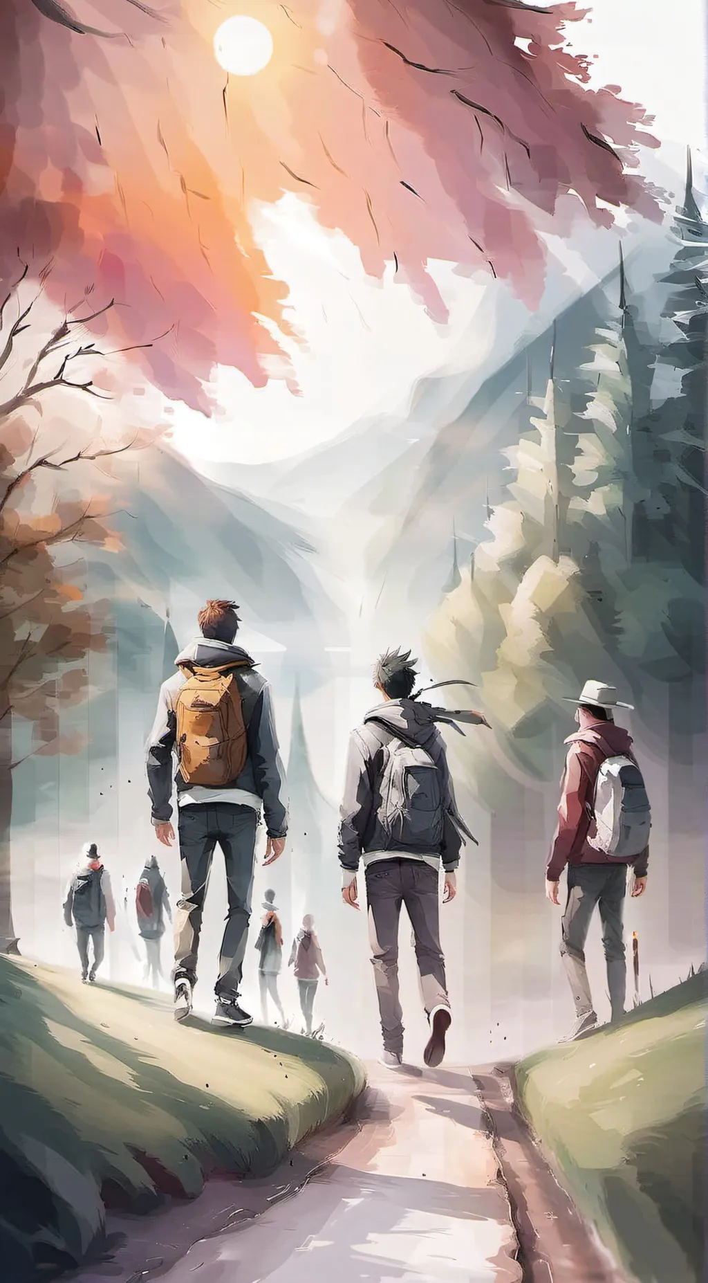 ai character: Lost in a forest?! background