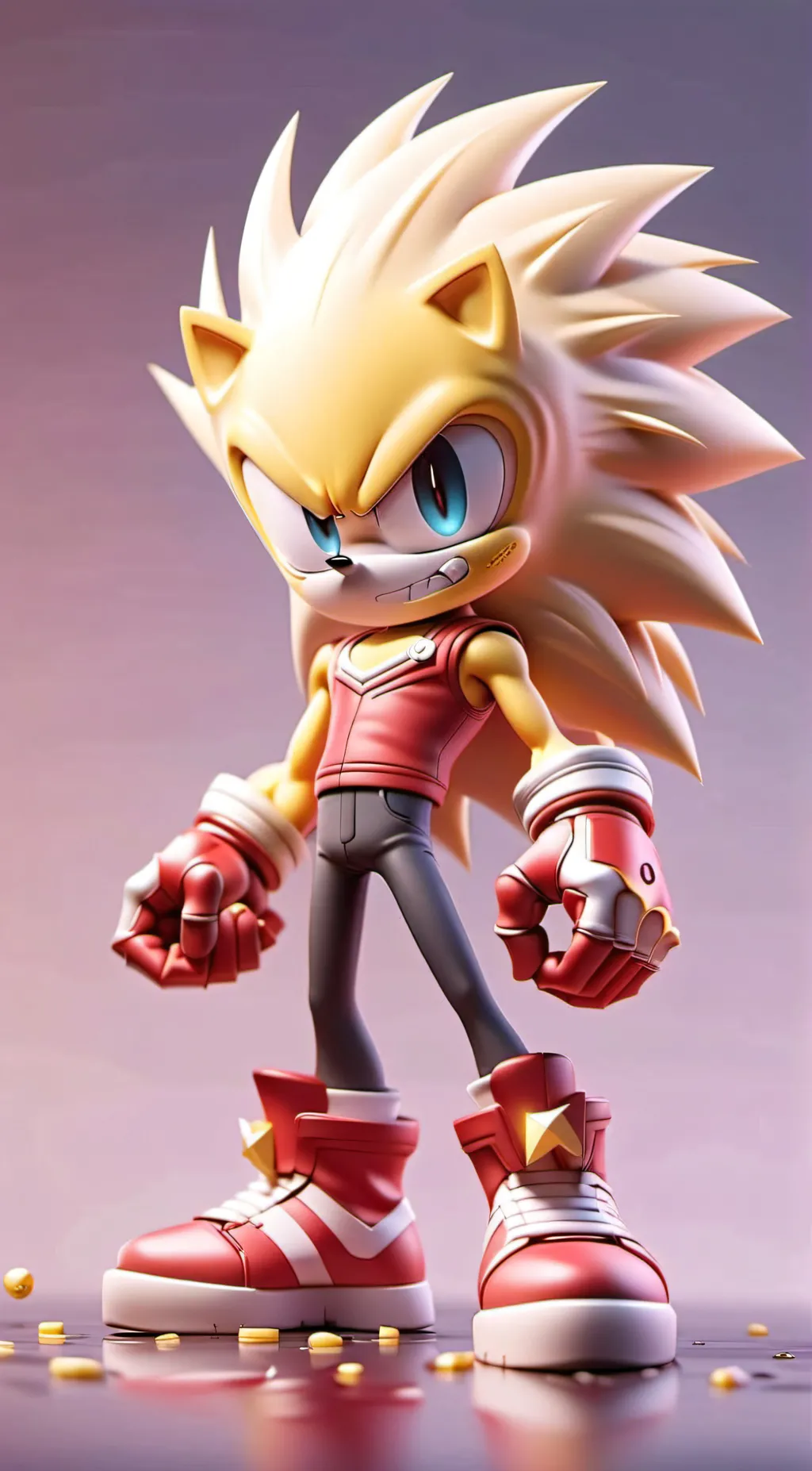 ai character: Fleetway Sonic background