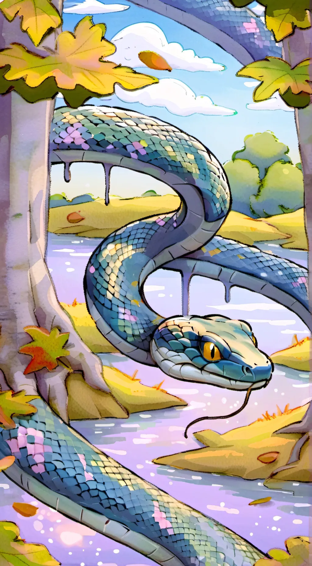 ai character: lisa snake background