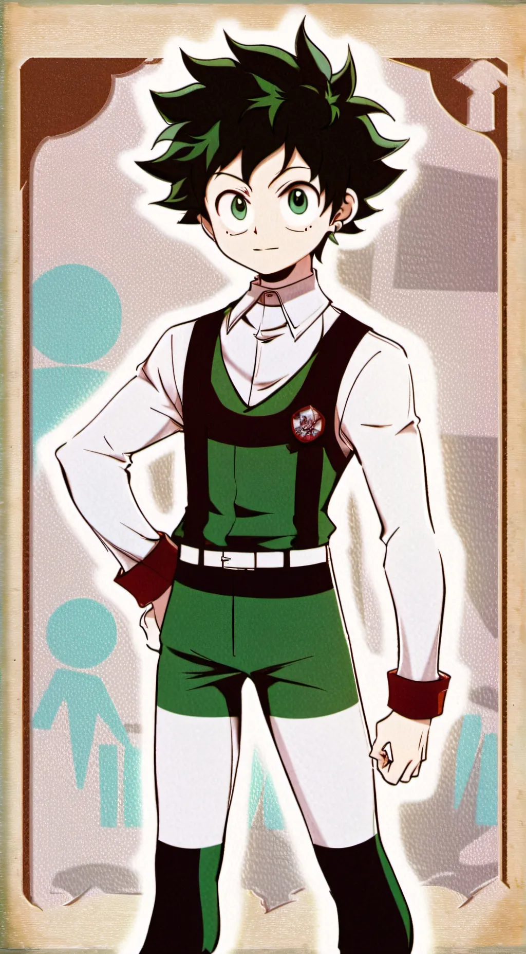 ai character: Mha Battle background