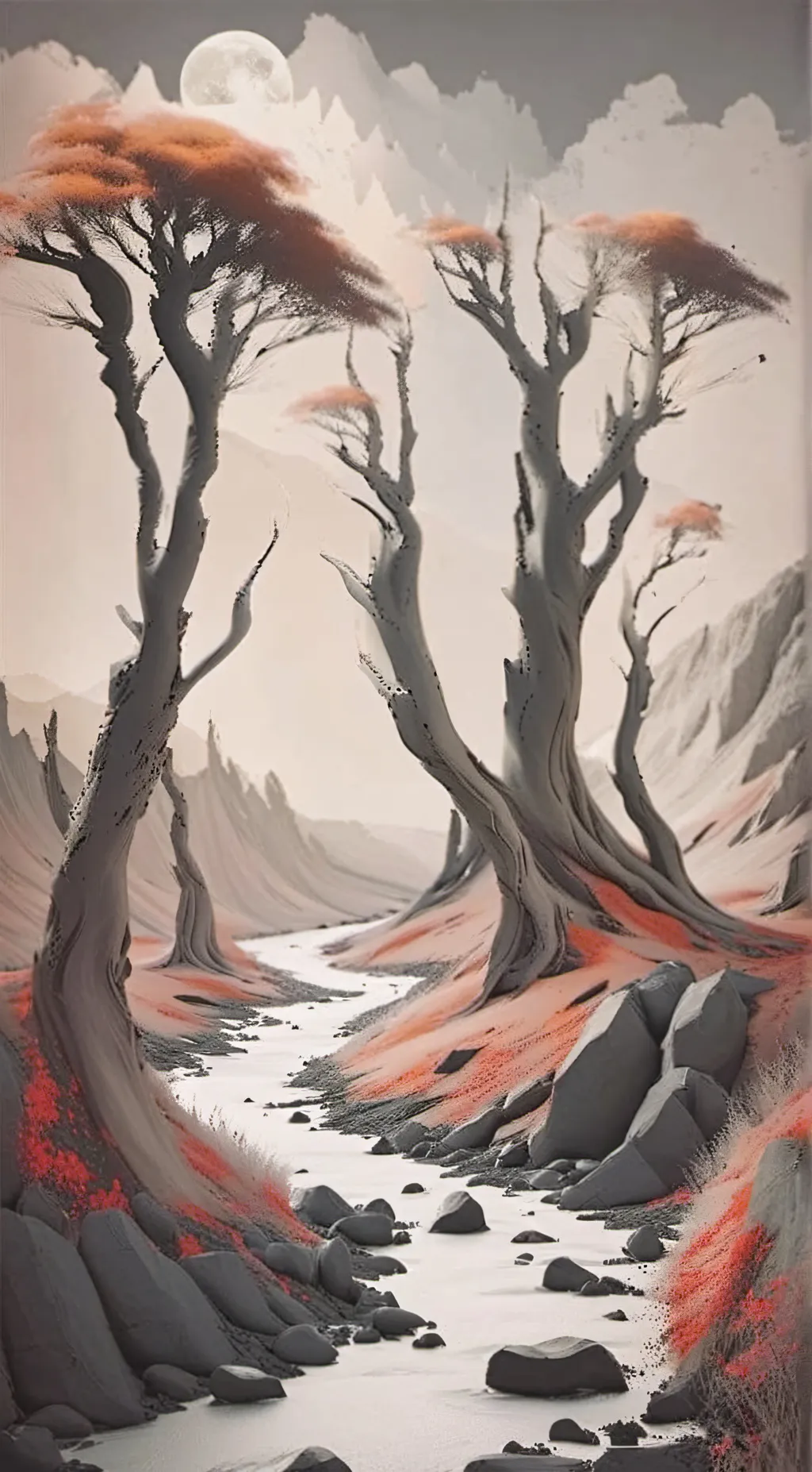 ai character: Sun and Moon show  background