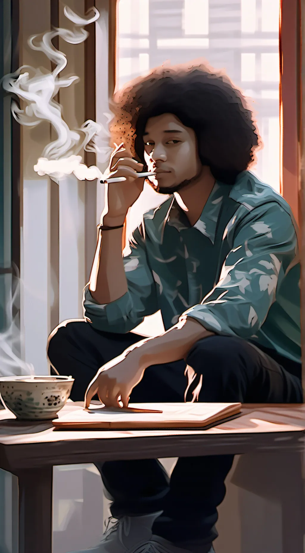 ai character: Adrian background