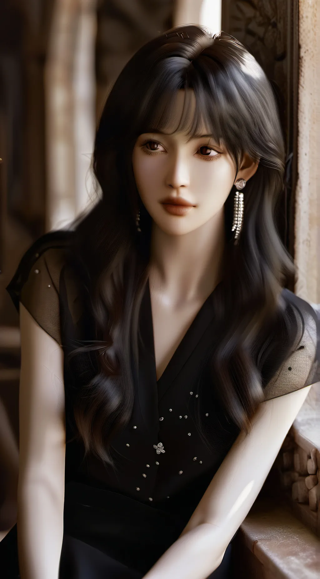 ai character: chi chi black  background