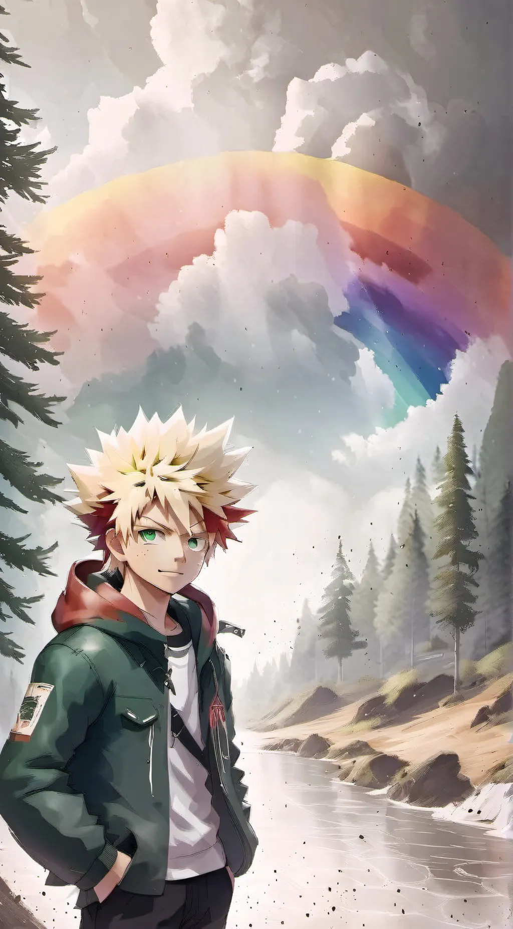 ai character: bakugo  background