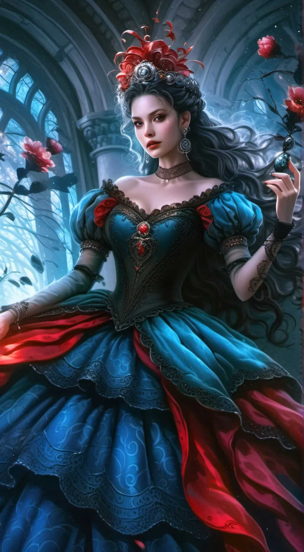 ai character: Queen Rose background