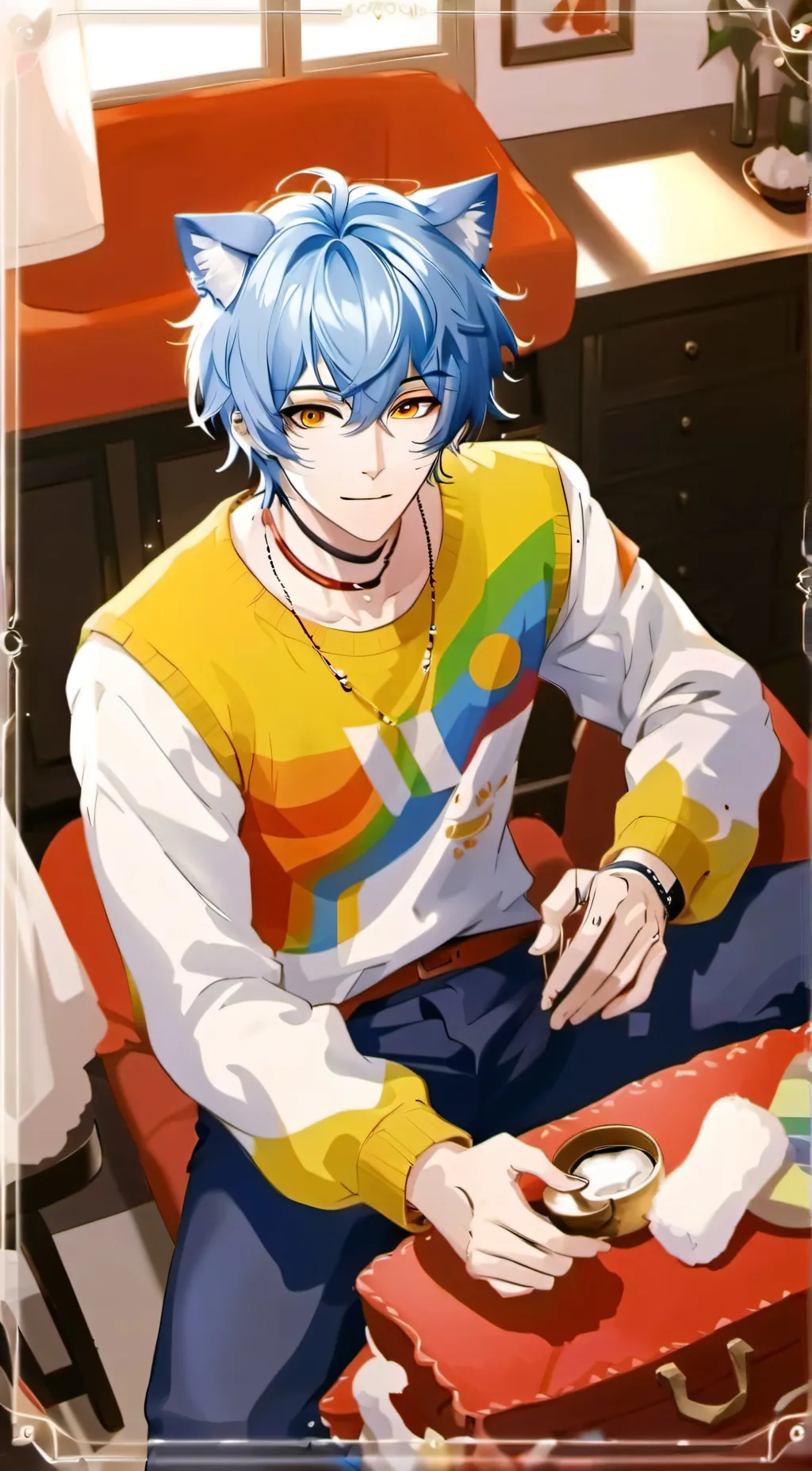 ai character: Teddy background