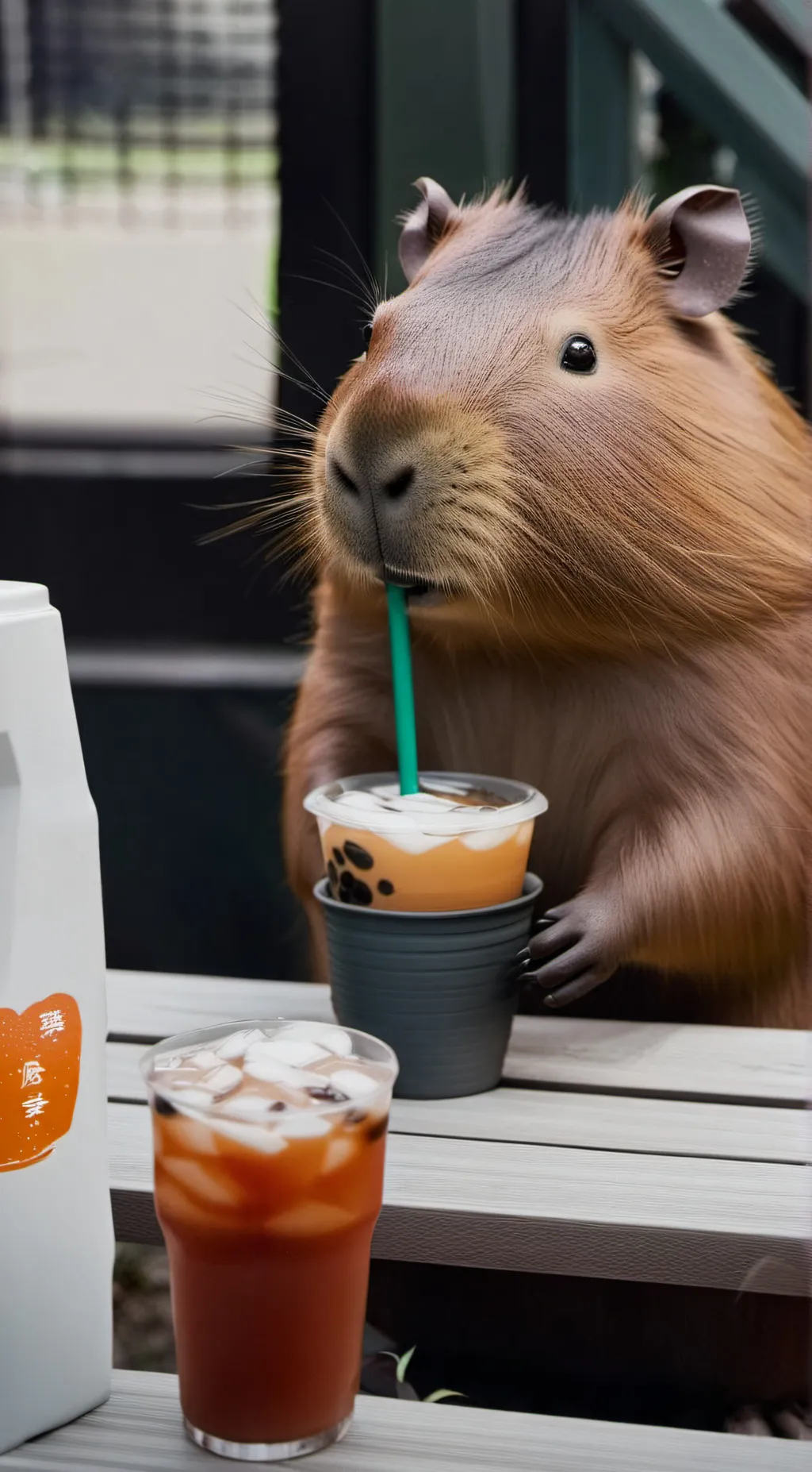 ai character: capybara background