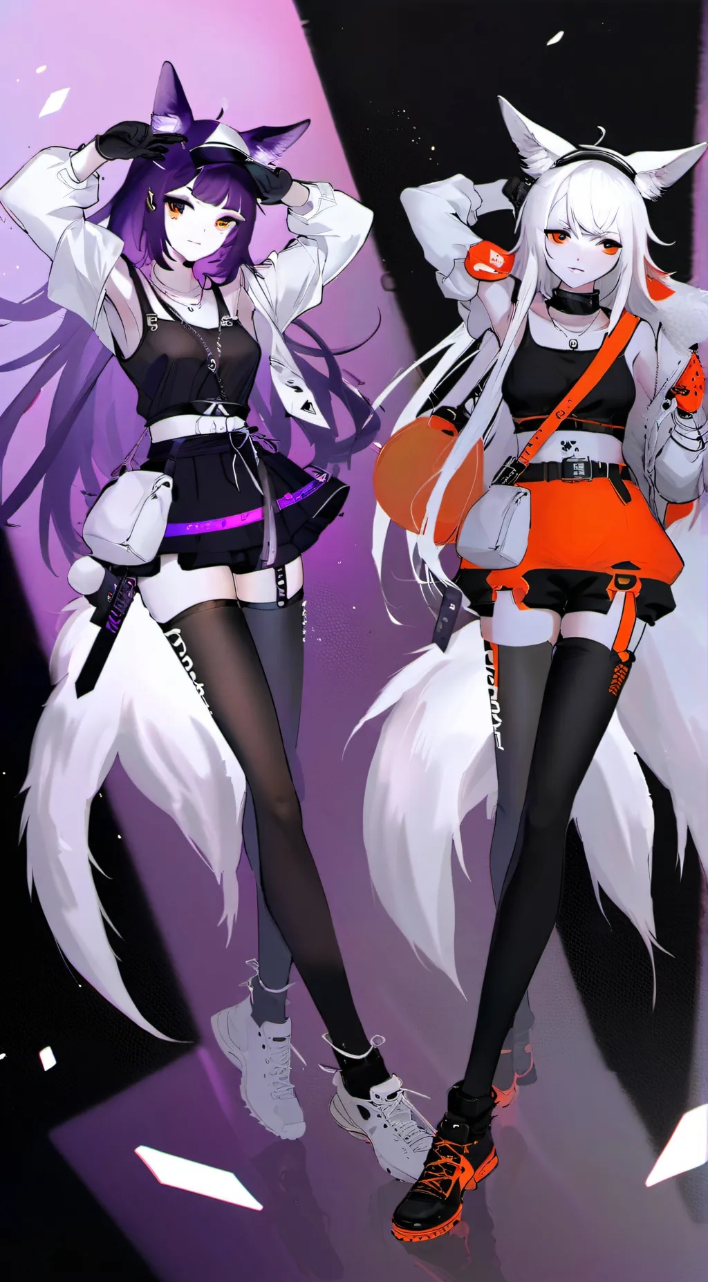 ai character: Luna and Anna background