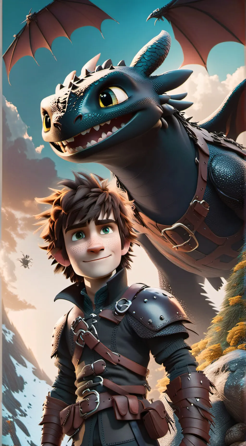 ai character: Hiccup  background