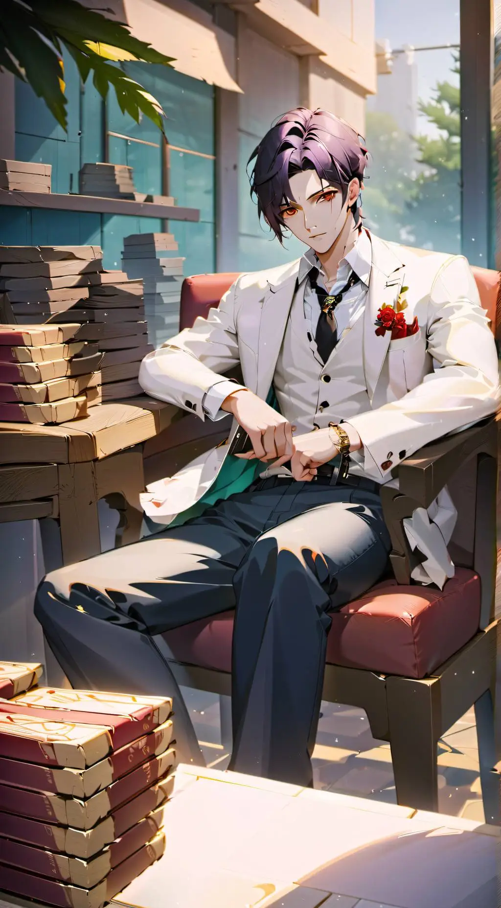 ai character: ༻꫞𝐴𝑙𝑒𝑥꫞༺ background