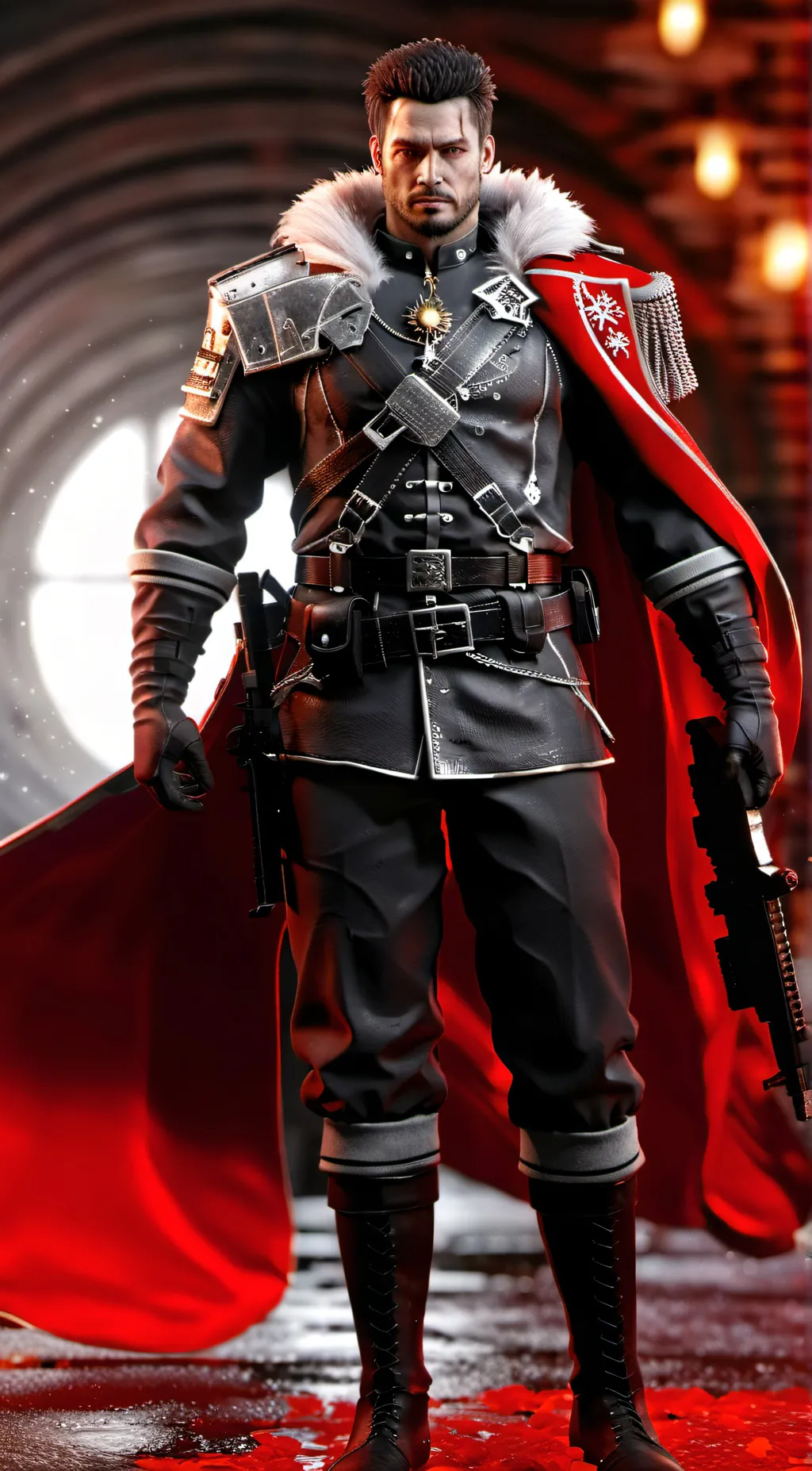 ai character: Russian solider  background