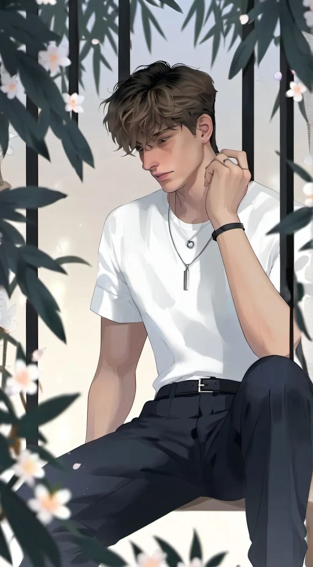 ai character: Andy  background