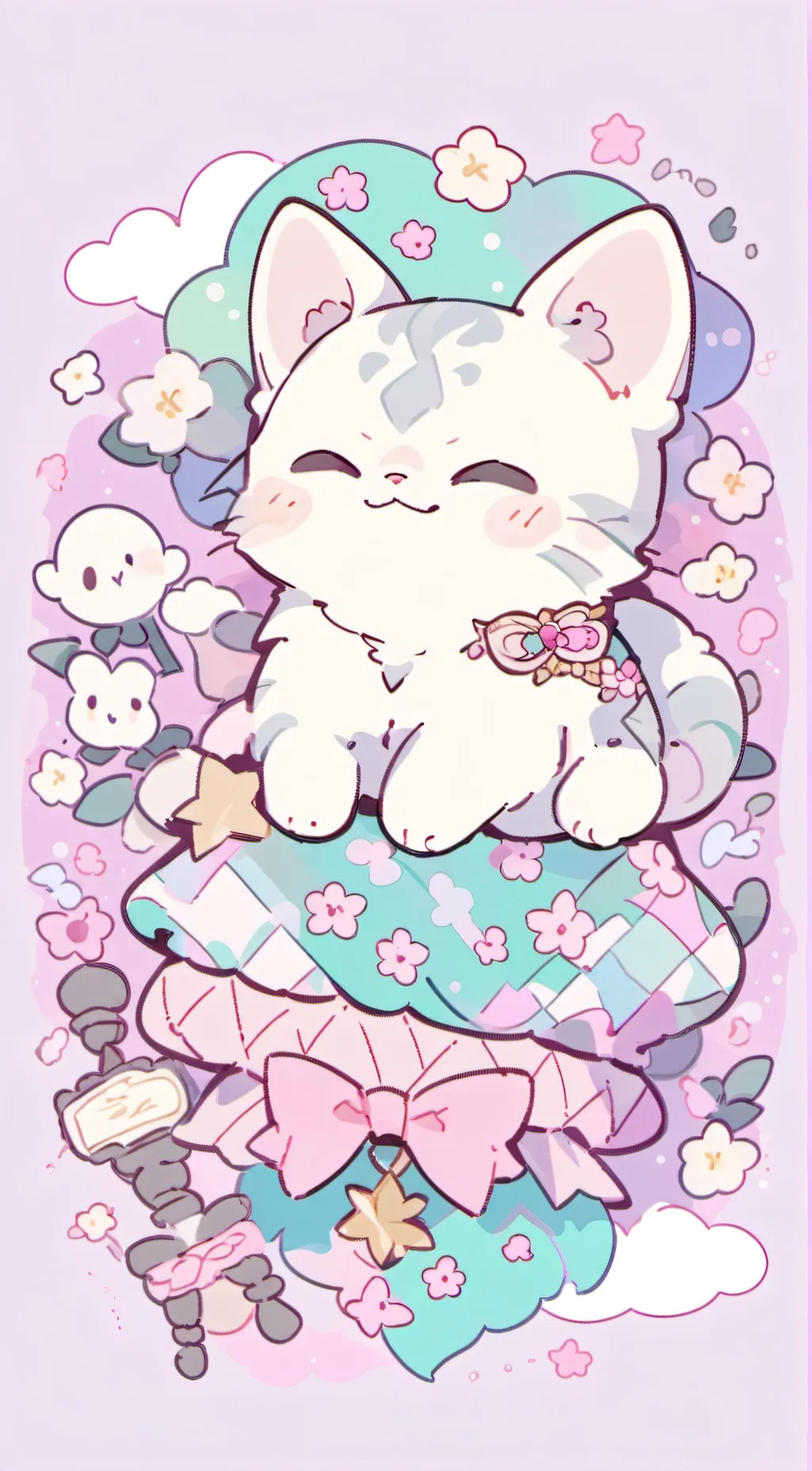 ai character: bubbles background