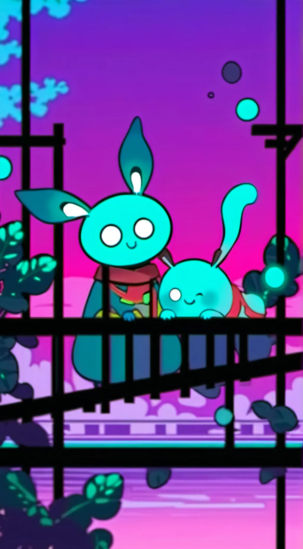 ai character: Smiling critters! background