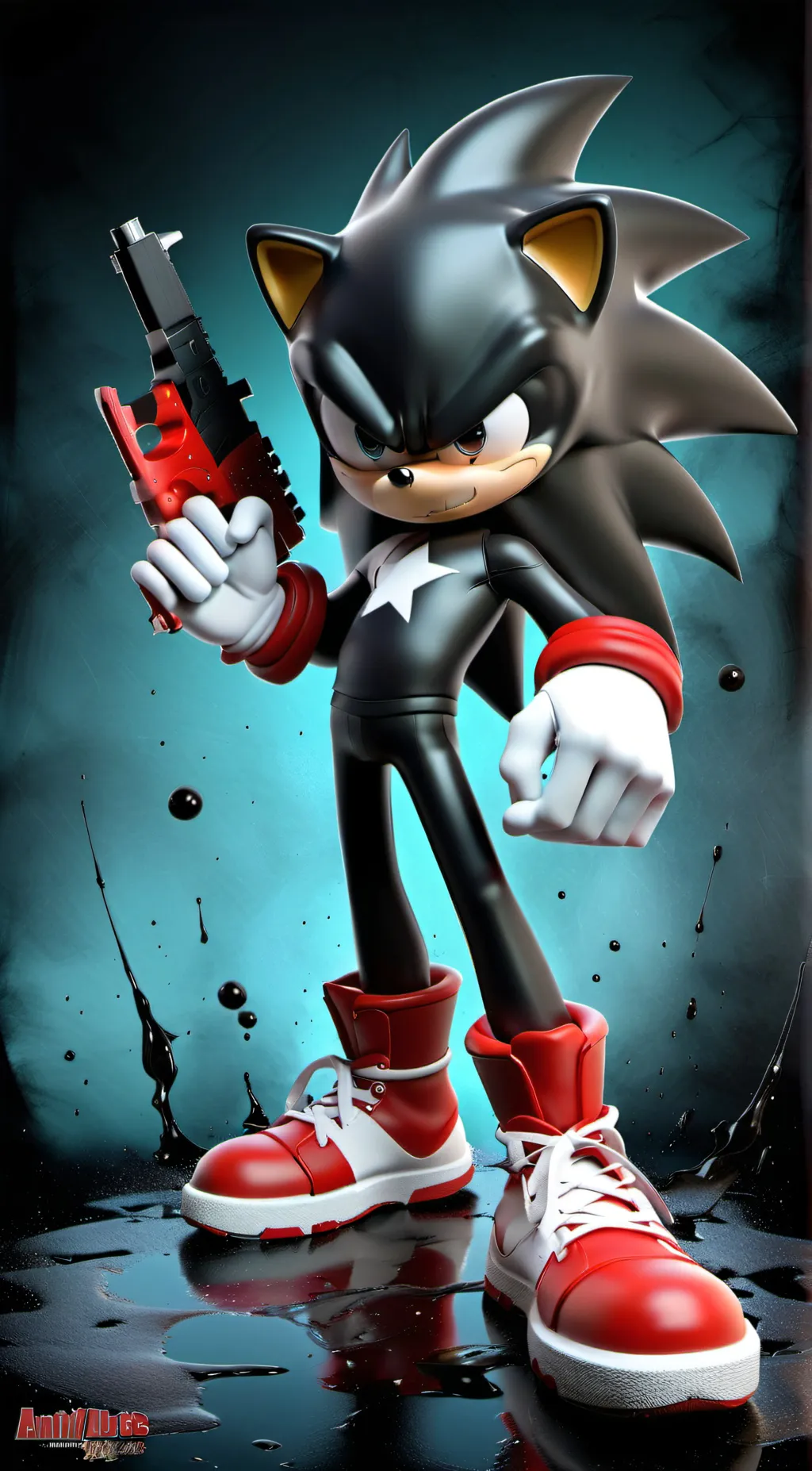 ai character: Shadow the hedgeho background
