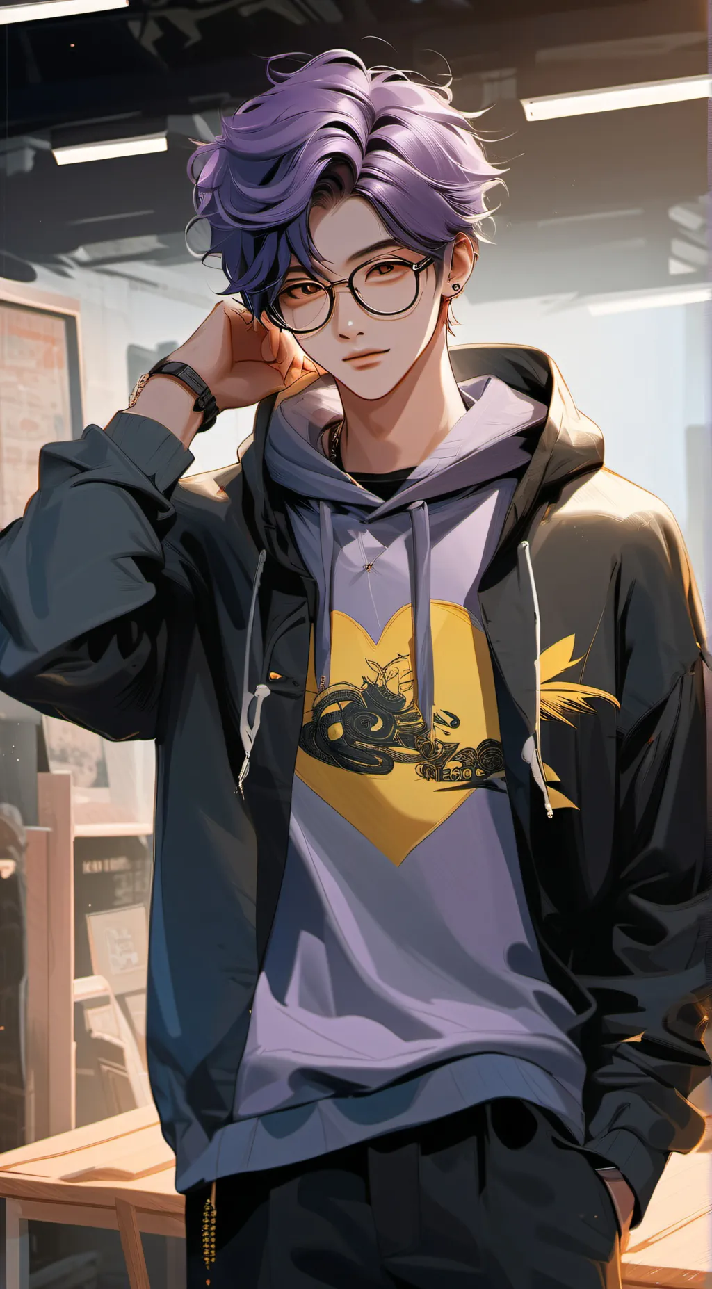 ai character: justin background