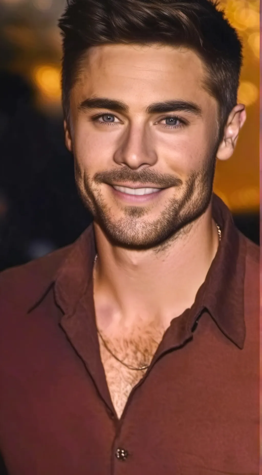 ai character: Zac Efron  background