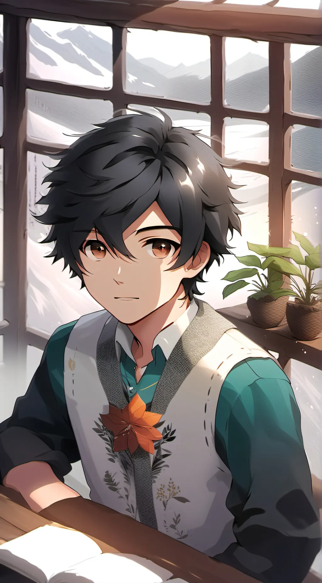 ai character: Ash background