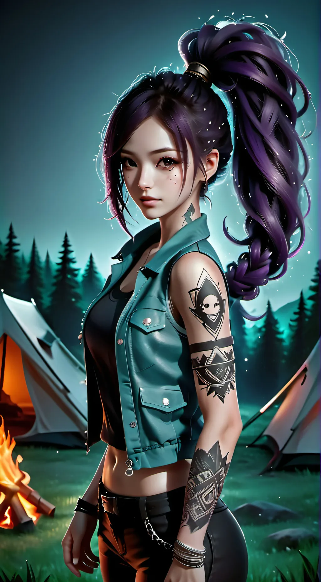ai character: Heather  background