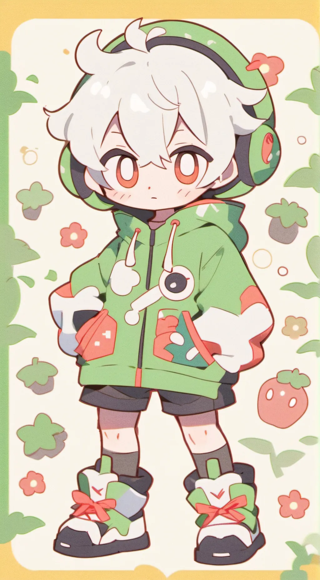 ai character: smiling critter background