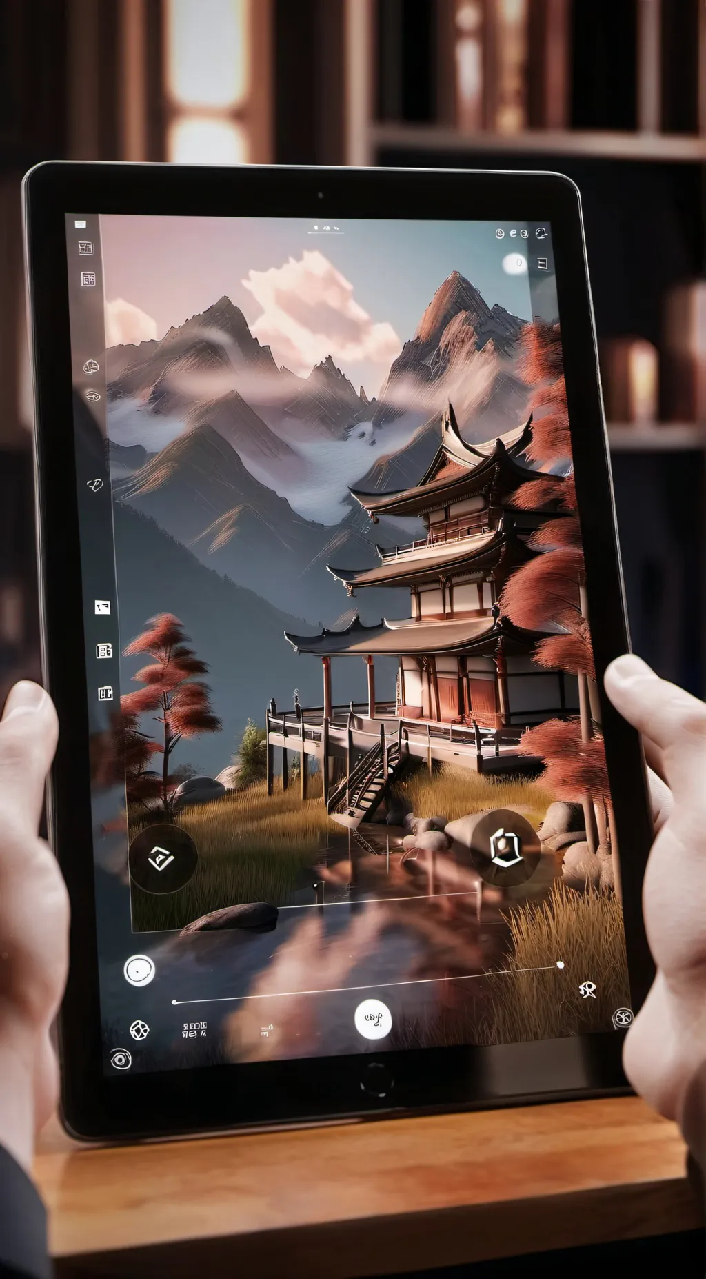 ai character: Tablet  background