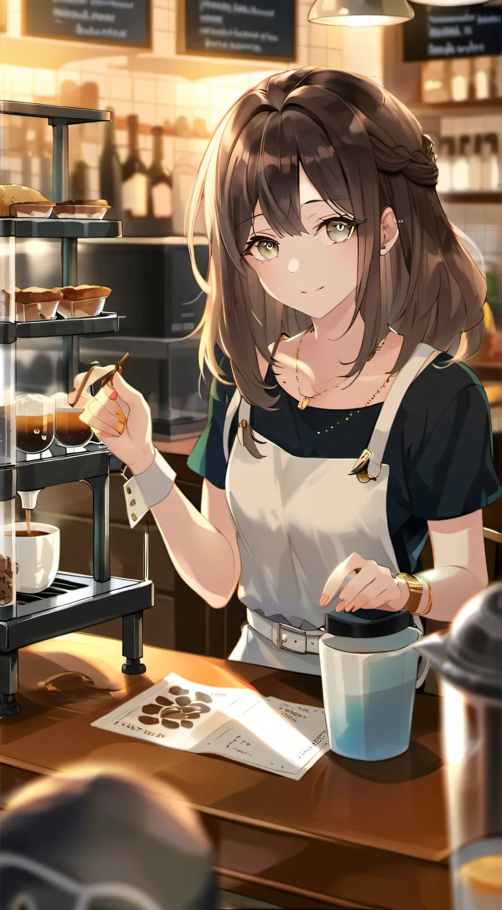 ai character: January mayflower background