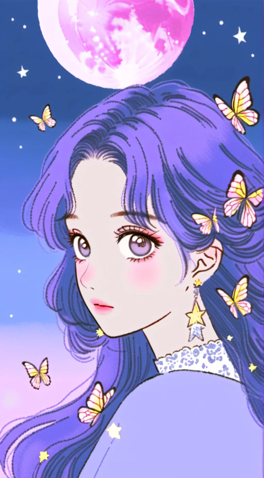 ai character: Moon background