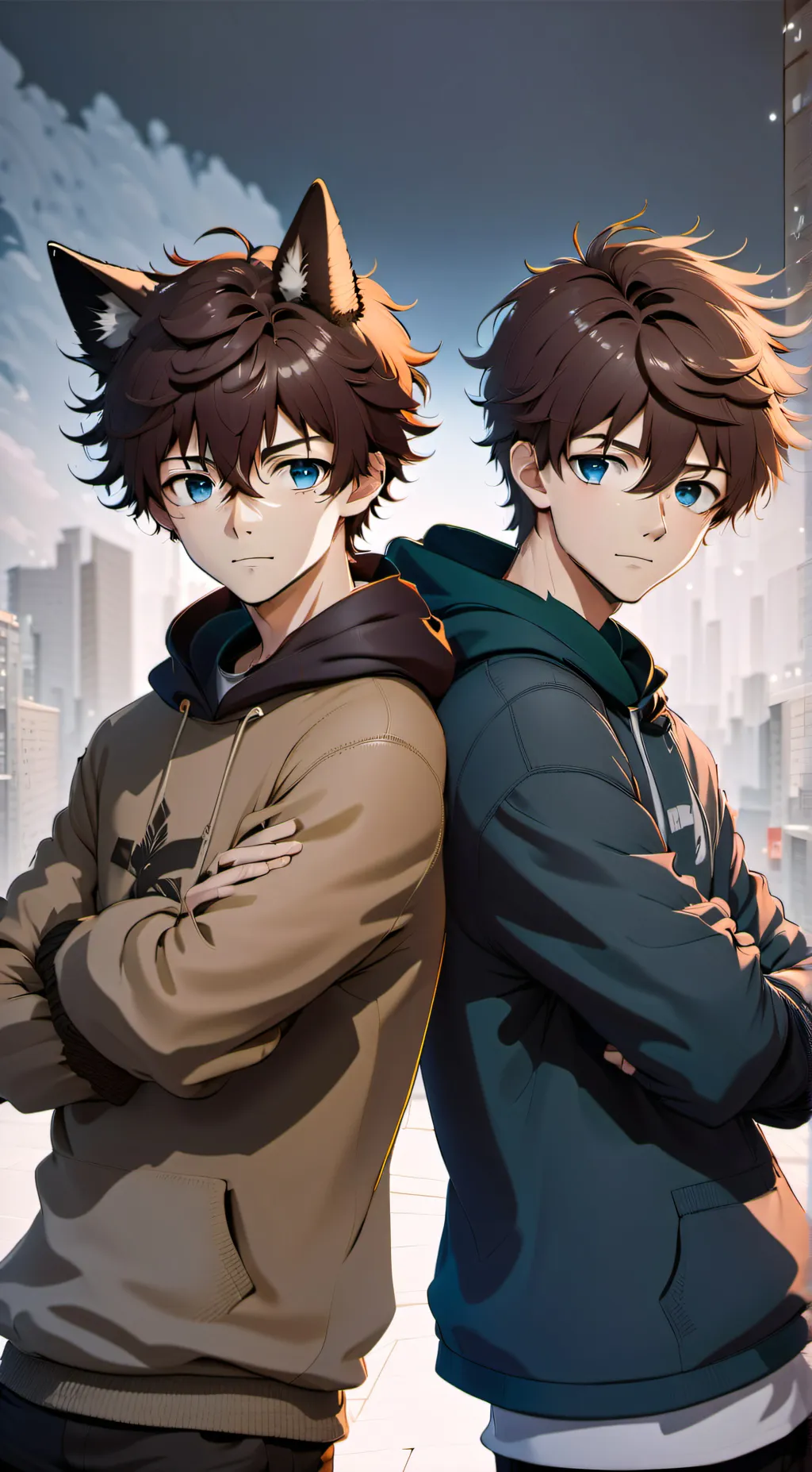 ai character: Tj & Dj background