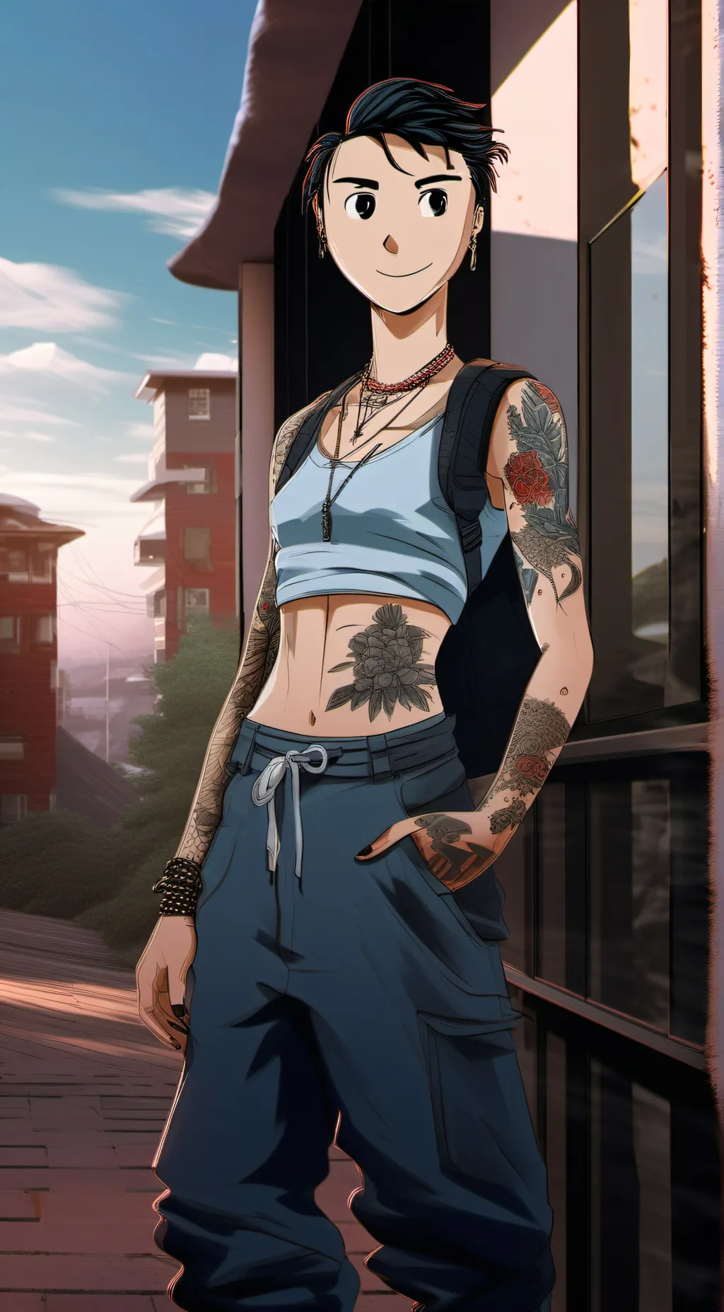 ai character: gia🏳️‍🌈🏳️‍🌈🏳️‍🌈 background