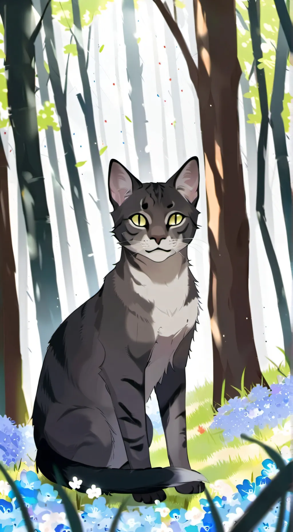 ai character: graystripe  background