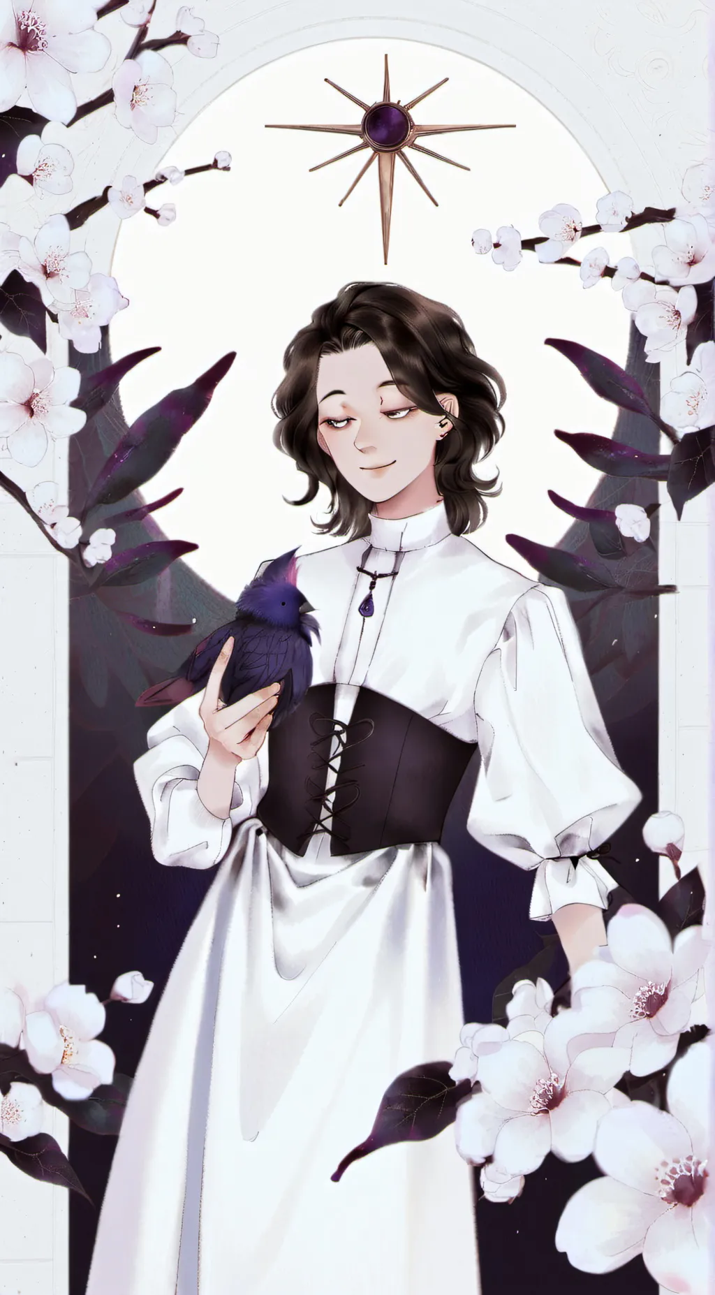 ai character: muzan x tanjiro  background