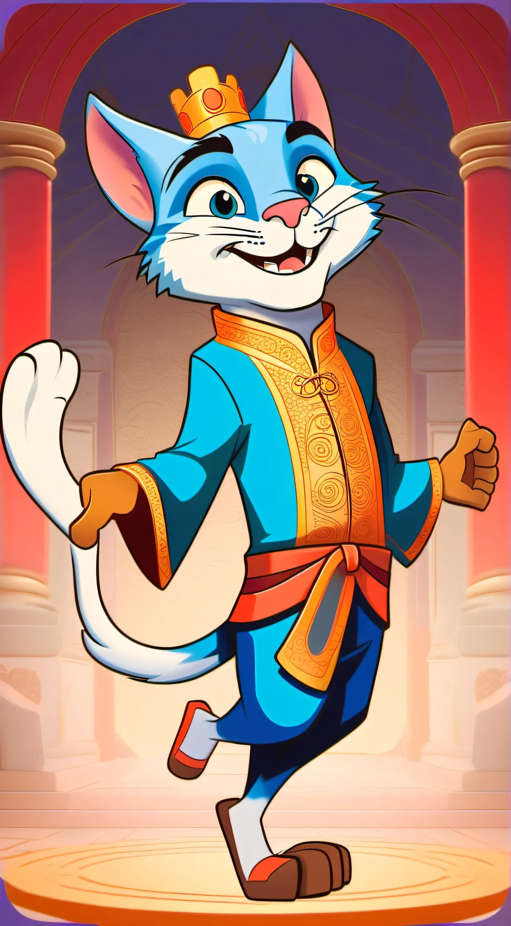 ai character: King gumball  background